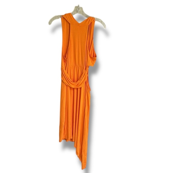 NWT By Anthropologie Asymmetrical Halter Orange Mini Dress Size Large - Picture 2 of 15